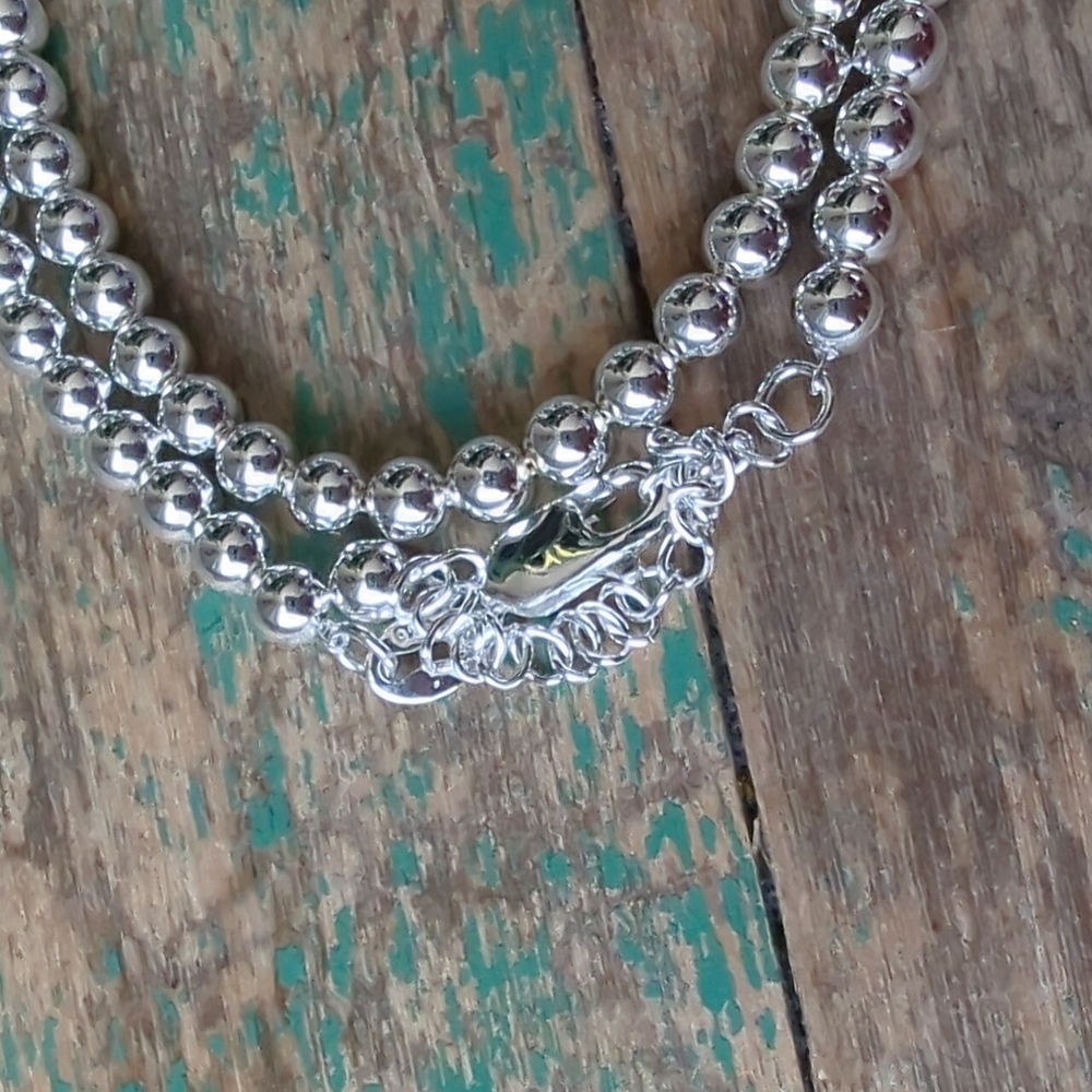 RIO GRANDE I NWT 16" Sterling Silver 4mm Round Bead-on-Chain Necklace - Picture 4 of 7